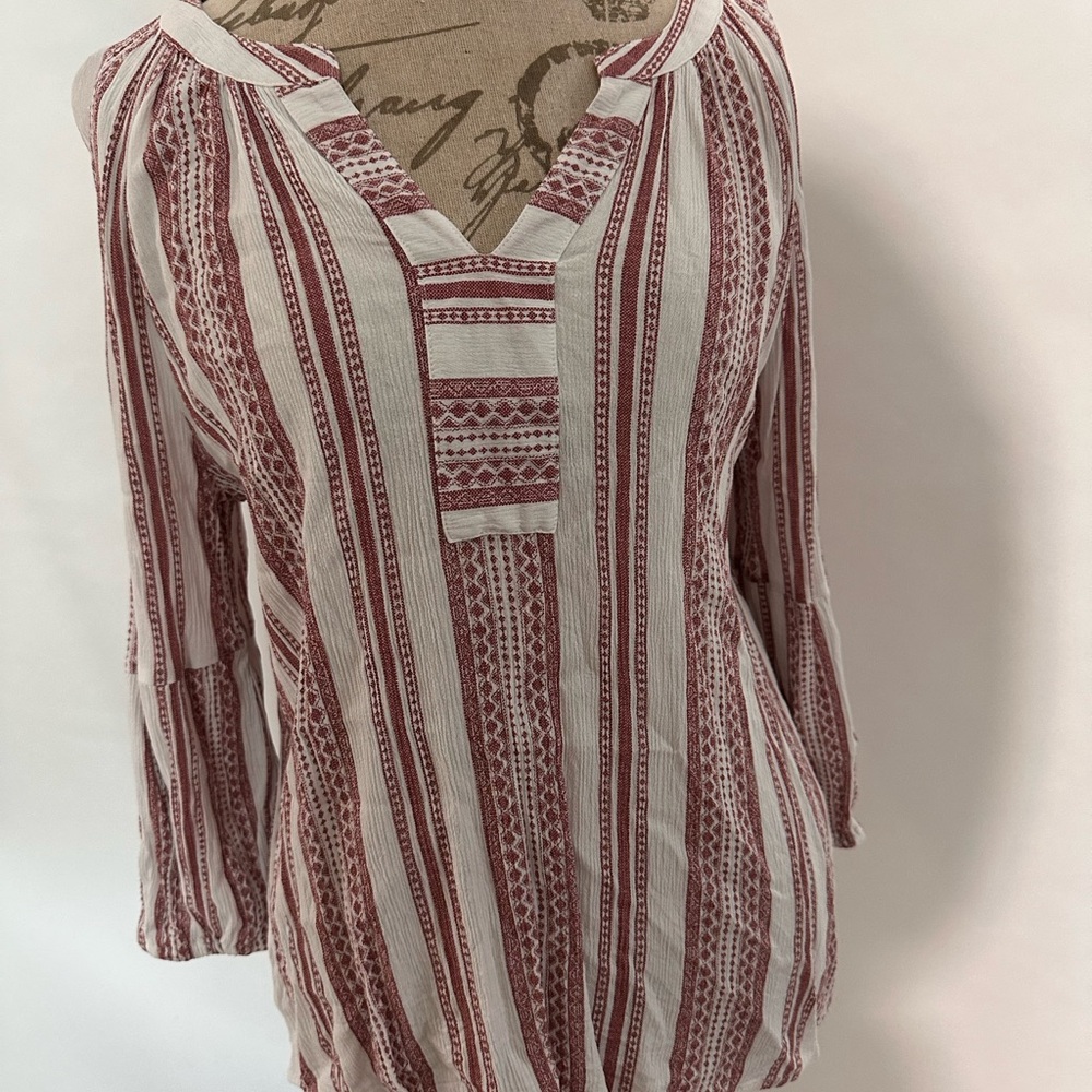 Brina and Em Colter Split Neck Top